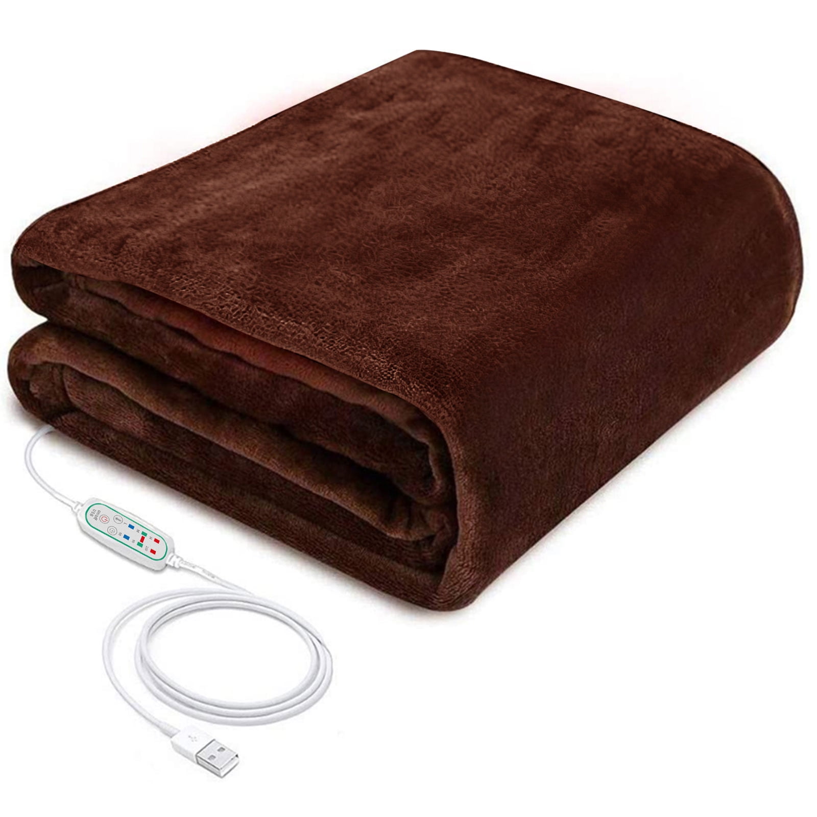 Electric Throw Heated Blanket, 45x80cm Soft Fleece Heated Blanket Throw