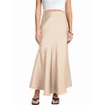 thumbnail image 3 of Womens Skirts Business Casual Clothes High Waisted Cocktail Party Wedding Guest Mermaid Maxi Skirt Champagne Color XL, 3 of 9