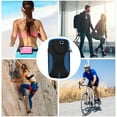 thumbnail image 4 of Unique Bargains 1 Pc Double Layer Phone Holder Arm Bands for Hiking Gym Blue Neoprene, 4 of 4