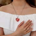 thumbnail image 5 of Bestyle Tree of Life Heart Crystal Necklaces July Birthstone Pendant Nature Red Agate Gemstones Healing Jewelry Gifts for Mother's Day Birthday, 5 of 7