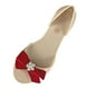 thumbnail image 5 of Bmisegm Ladies Summer Pearl Bow Jelly Beach Large Size Flat Transparent Sandals Single Shoes Sandals Women Summer Beige 7, 5 of 5
