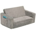 thumbnail image 4 of Serta Perfect Sleeper Extra Wide Convertible Sofa to Lounger - Comfy 2-in-1 Flip Open Couch/Sleeper for Kids, Grey, 4 of 7