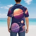 thumbnail image 4 of Disketp Planet Pastel Galaxy Hawaiian Shirts for Men,Mens Casual Short Sleeve Button Down Shirts Beach Shirt,Small, 4 of 7