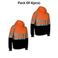 thumbnail image 1 of Radyan Hi Visibility Men's Construction Safety Hoodies Jacket - 4 Pack, 100% Polyester, Size: Adult, 1 of 4