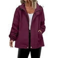 thumbnail image 1 of Wensltd Veste de Sport pour Femmes Légère de Randonnée en Plein Air Imperméable à Manches Longues avec Poches, 1 of 7