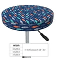 thumbnail image 4 of Susaid Colorful Fish 3 Print Elastic Bar Stool Cover Personalized Washable Stool Cover for Barbershop Home Bar Kitchen-12 inch, 4 of 7