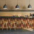 thumbnail image 4 of Peel and Stick Backsplash 20-Sheet Self Adhesive Marble Herringbone Kitchen Backsplash Stick on Tiles Subway Wood Look Backsplash for Kitchen Peel and Stick for Bathroom Kitchen Camper 4"x4", 4 of 9