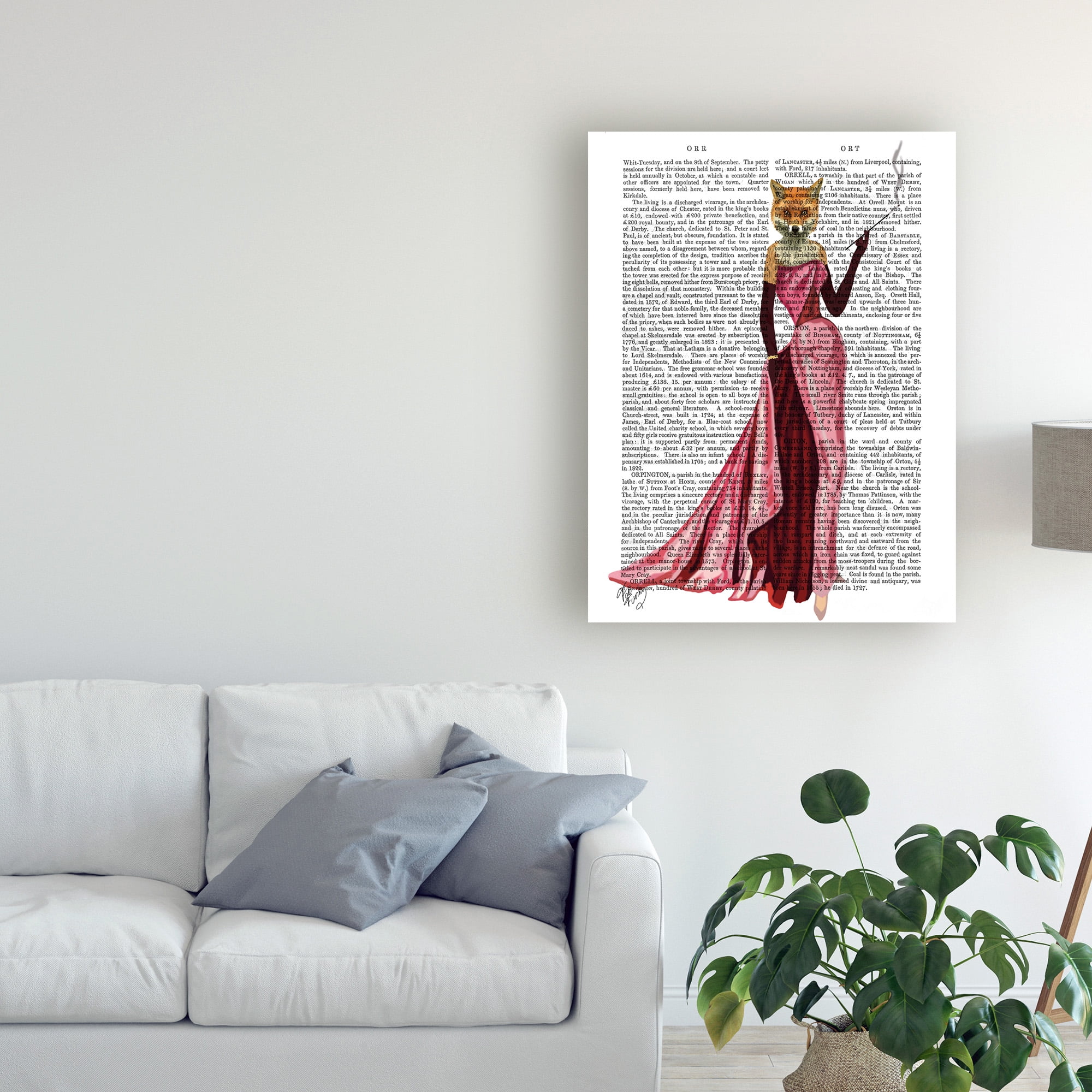 Trademark Fine Art 'Glamour Fox In Pink' Canvas Art by Fab Funky