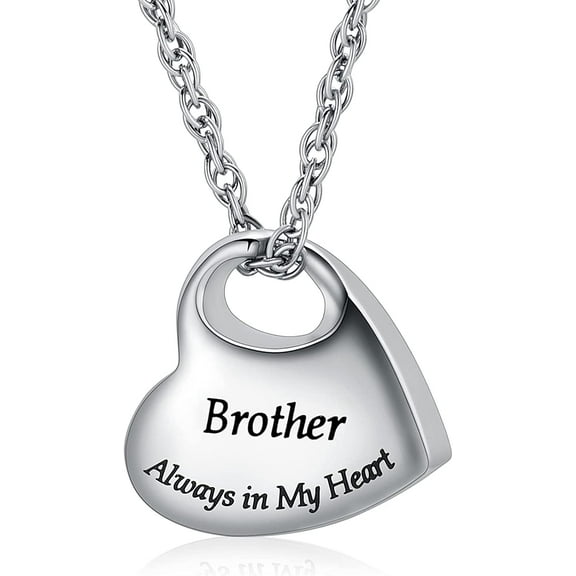 Heart Cremation Jewelry for Ashes - Heart Pendant Memorial Urn Necklace Ashes Holder Stainless Steel Keepsake Gift