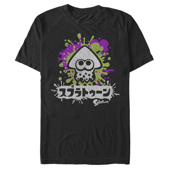 Men's Nintendo Splatoon Inkling Squid Graphic Tee Black Medium