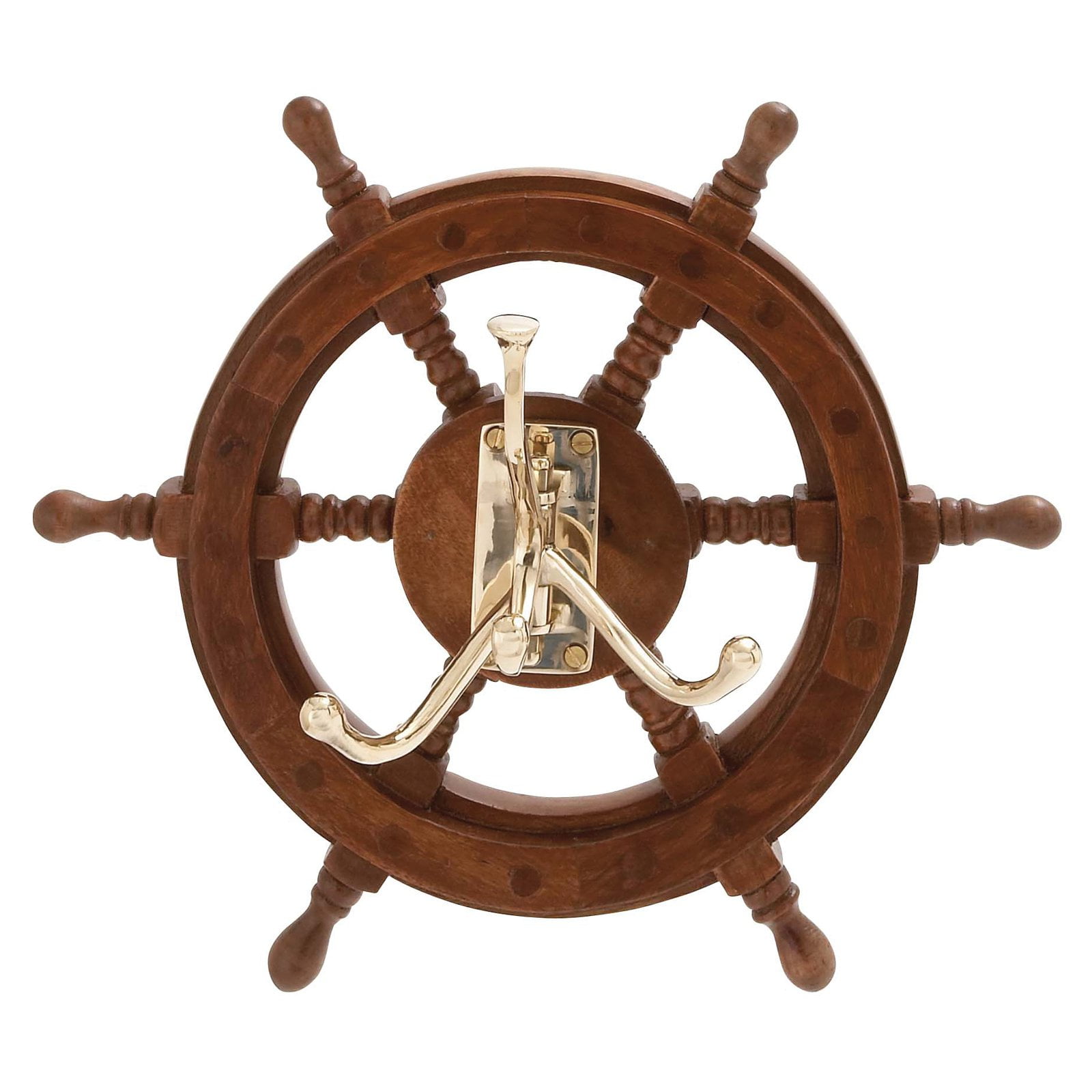 DecMode Nautical Ship Wheel Coat Rack
