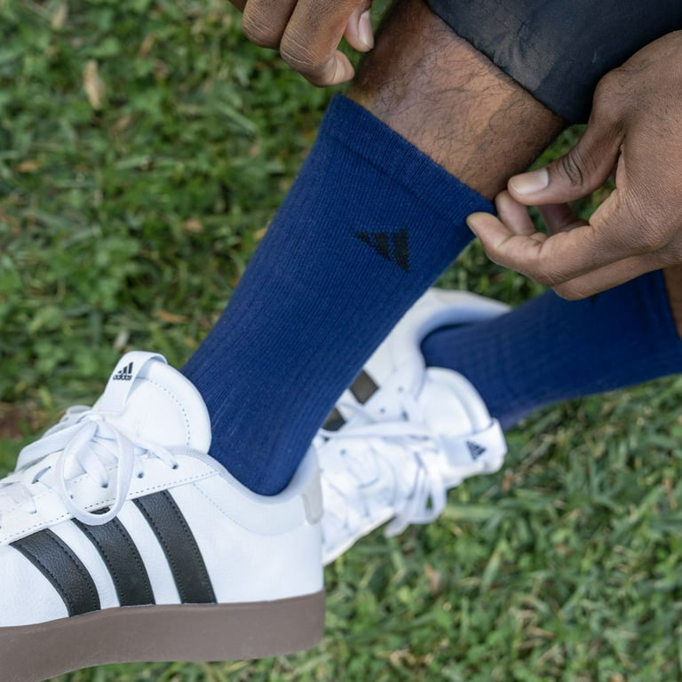 Adidas Men's 6-Pack Everyday Cushioned Crew Socks, Medium Gray, Size 8-12,  Moisture-Wicking - Walmart.com