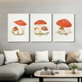 thumbnail image 3 of 12"x16" Set of 3 Canvas Wall Art Modern Home Decorations Print Painting -Mushroom, 3 of 7