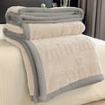 thumbnail image 4 of Home Solid-Color Soft Flannel Blanket Carved Floral Designs Flannel Blanket Multi-Functional Flannel Coverlet Home Essentials, 4 of 6