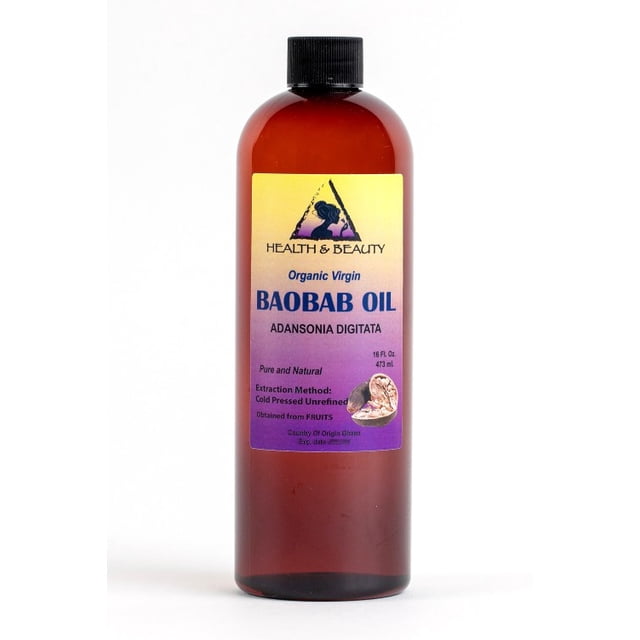 Baobab Huile Non Raffinée Biologique extra Vierge Pressée à Froid prime Fraîche pure 48 oz