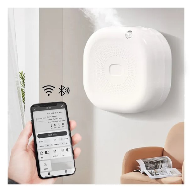 Difusor de aceites esenciales para el hogar, humidificador de aire montado en la pared, máquina de fragancias perfumadas, 500ML, con Bluetooth y WiFi