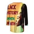 thumbnail image 5 of T Shirts For Women Fashion Tees Tops Black Month African Celebration Blouse Tshirt 3/4 Sleeve Crewneck Fall Outfits Fashion Clothes 2025, 5 of 5