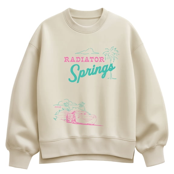 Cars - Radiator Springs - Women's Oversized Fleece Crew Sweatshirt