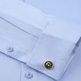 thumbnail image 5 of TANSILING Men's French Cuff Dress Shirt with Free Cufflinks, Formal Long Sleeve Tuxedo Shirt, 5 of 6