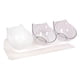 thumbnail image 5 of Cuenco inclinado para gatos, plato de comida para gatos, lavable, diseño de 3 cuencos para perros y gatitos Claro y blanco claro, 5 of 9