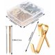 thumbnail image 2 of 40 Pieces Picture Hangers, Picture Hooks, Wall Hooks, Picture Hangers, Frame Fixing Hooks for Photo Frames.(Gold-20/Silver-20), 2 of 5