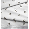 thumbnail image 2 of Soimoi Cotton Duck Fabric Dot & Owl Bird Print Fabric by The Yard 56 Inch Wide, 2 of 3