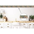 thumbnail image 3 of Concord Wallcoverings Kitchen Pattern Wallpaper Border Fruits Pineapple Pitches Grape Apple Orange Design for Dining Area, Yellow Green Blue Purple Red, Size 9 Inches x 15 Feet KR75119B, 3 of 4