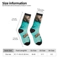 thumbnail image 2 of Lukts Turquoise Beach Kayaking Pattern Womens Crew Soft Moisture-wicking Socks,Moisture Control Crew Socks,Mid Calf Socks, 2 of 6