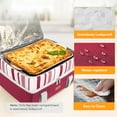 thumbnail image 5 of Double Decker Insulated Casserole Carrier for Hot or Cold Food, Lasagna Lugger Tote for Potluck Parties/Picnic/Cookouts, Fits 9"×13" Baking Dish, Red, 5 of 8