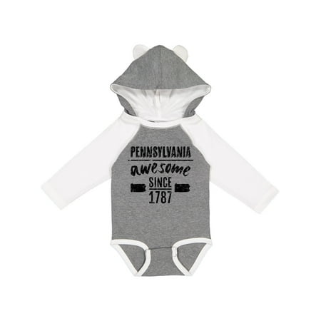 

Inktastic Pennsylvania Awesome Since 1787 Gift Baby Boy or Baby Girl Long Sleeve Bodysuit