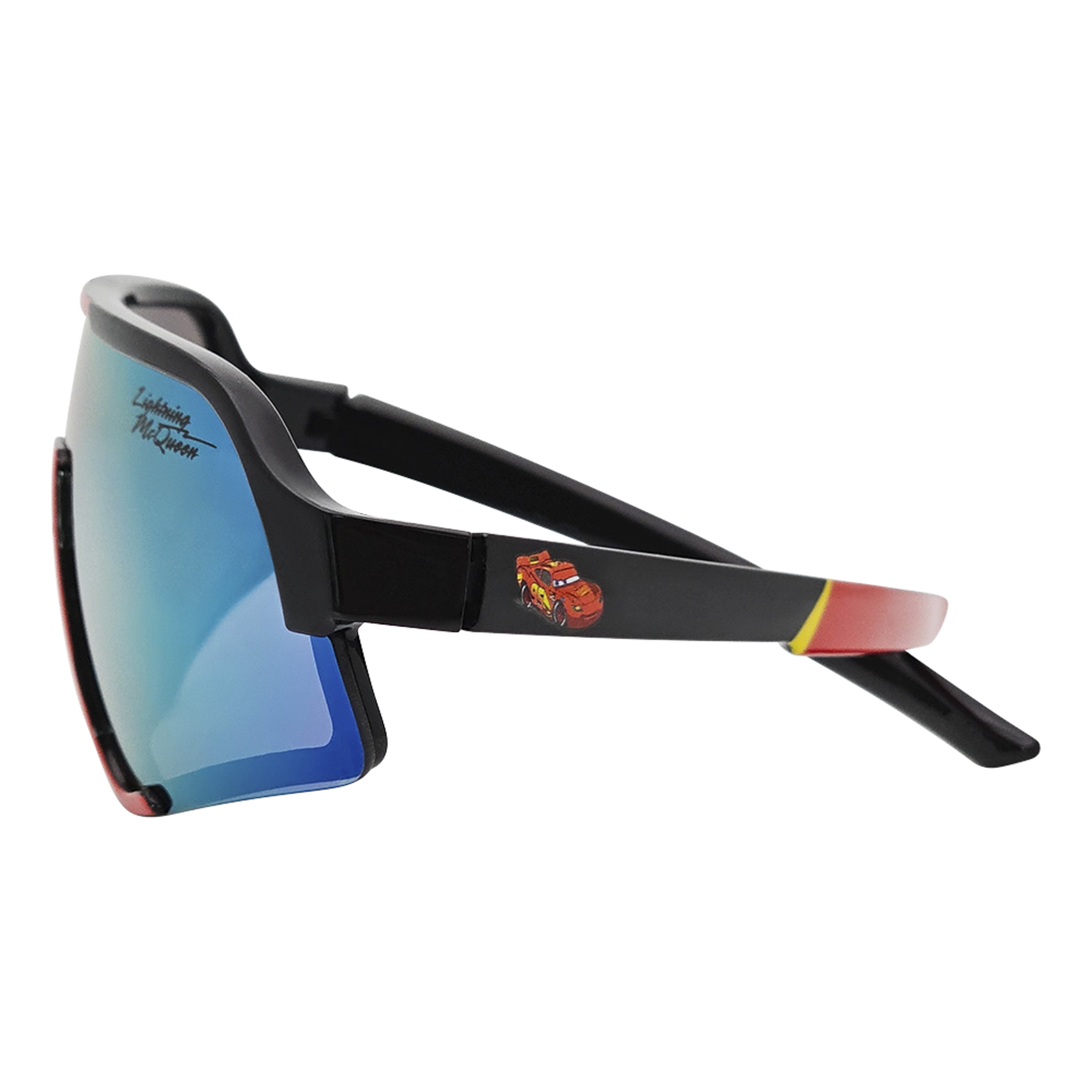 Lightning McQueen Thin Frame Oversized Sports Wrap Sunglasses