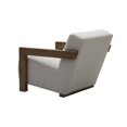 thumbnail image 4 of Benjara Cid Sen 29 Inch Accent Chair, Beige Polyester, Brown Wood Legs and Armrests, 4 of 6
