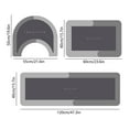 thumbnail image 3 of Gray Bathroom Rug Set Gray Bath Mat Set 3-Piece, Diatomaceous Earth Toilet Mat with Rubber Non-Slip Backing, Quick Dry Absorbent, Washable Shower and Bathroom Floor Rugs for Home Decor, 3 of 9