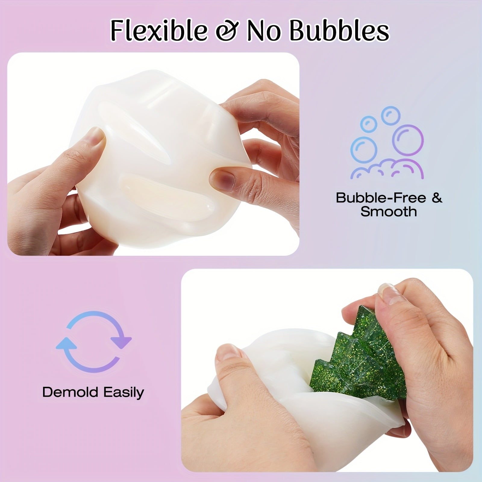 32oz Silicone Rubber for DIY Epoxy Resin Making - High-Performance Making Kit, Fast Curing, Non-Toxic & Heat - Ideal for Casting Resin, Soap, Wax, Crafts, and DIY Projects (20A) Purple