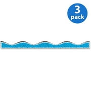 (3 pack) (3 Pack) Ashley, ASH10209, Magnetic Decortative Borders, 1 Pack, Blue