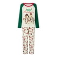 thumbnail image 2 of Christmas Family Matching Pajamas, Baby Romper/Snowman Letter Pattern Long Sleeve Tops and Elk Santa Print Pants Sleepwear Set, 2 of 10