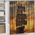 thumbnail image 6 of Orinice Decorative Painting of Sailboat on The Sea at Sunset Shower Curtain Sets for Bathroom Fabric Machine Washable Digital Printing Decor with 12 Hooks,  36x72, 6 of 7