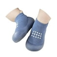 thumbnail image 4 of RTKFRFLM Infant Non-Slip Indoor Walking Socks Gripper Sole First Walker Sock Shoes Blue 7-12Months, 4 of 7