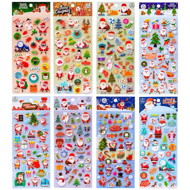 Bolsa de fiesta infantil Puffy Stickers de Papá Noel 3D