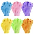 thumbnail image 3 of Dependable Industries 4 Piece Bath and Shower Exfoliating Gloves Spa Bath Scrub Gloves Soap For Men And Women, 3 of 5