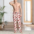 thumbnail image 2 of Gukieu Abstract Red Polka Dot Print Men's Home Trousers, Elastic Drawstring Home Pajamas Clothing Suitable for Adult Men-Small, 2 of 6