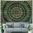thumbnail image 4 of BCIIG  Olive Green Tie Dye Twin Tapestry Hippie Wall Hanging Art Decor Single Mandala Elephant Tapestry Hippie Dorm Twin  Painting, 4 of 6