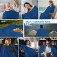 thumbnail image 5 of Pure Navy Blue Cooling Blanket, Lightweight Breathable Summer Throw Blanket with Double Sided Cold Effect, Simple Solid Color Picnic Beach Blankets Bed Sheet for Hot Sleepers 50"x60", 5 of 8