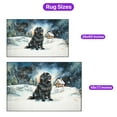 thumbnail image 5 of Hello Winter Newfoundland Welcome Snowy Night Watercolor Vintage Indoor Rug Newfie Dog Lover Gifts Carpet Living Bed Room Sofa Home Decor - 01011, 5 of 5