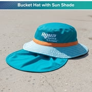Aqua SwimSchool Sunshade Legionnaire Bucket Hat with Sun Shield for Infants, Blue