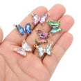 thumbnail image 3 of Uxcell 12Pcs Gold Plated Butterfly Pendants Two Hole Charm with Open Ring, Mix Colors, 3 of 6