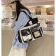 thumbnail image 3 of Tool Bag Black Kawaii Backpack One Size Girls Shoulder Tote Bag With Cute Accessories Pins Aesthetic Crossbody Bag School Bag Casual Handbag, 3 of 5