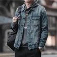thumbnail image 3 of Abrigo vaquero coreano para hombre, chaqueta vaquera con botones, holgado, de alta calidad, informal, Y2k, nuevo, entrega rápida, original, bajo costo, una pieza, 3 of 5