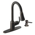 thumbnail image 1 of Moen 4864369 Bayhill One Handle Mediterranean Bronze Kitchen Faucet, 1 of 2