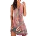 thumbnail image 2 of Fankiway Robe Débardeur Décontractée d'Été Imprimée Florale Sans Manches Robe de Plage Grande Taille, 2 of 5